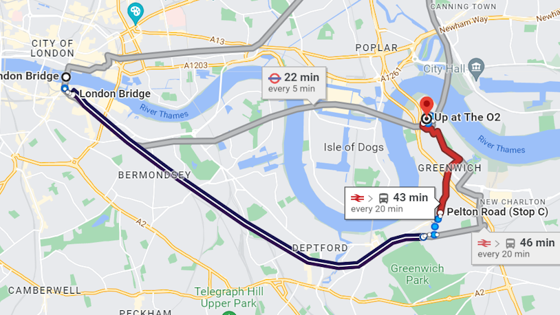 Up at the O2 | Directions, Location, & Tips