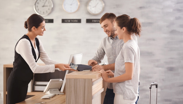 hotel reception desk