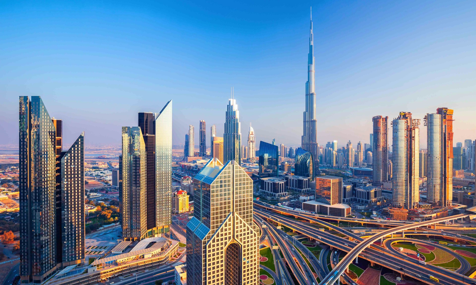 Burj khalifa aerial view