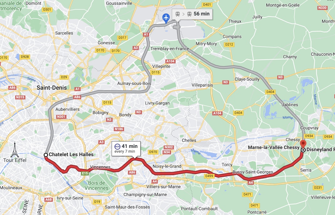 Disneyland Paris Directions - By Bus