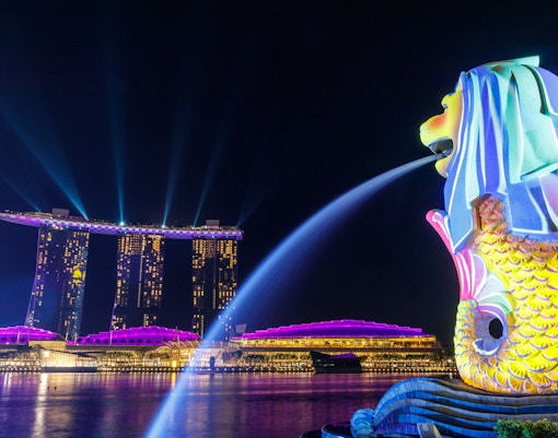 singapore merlion marina bay