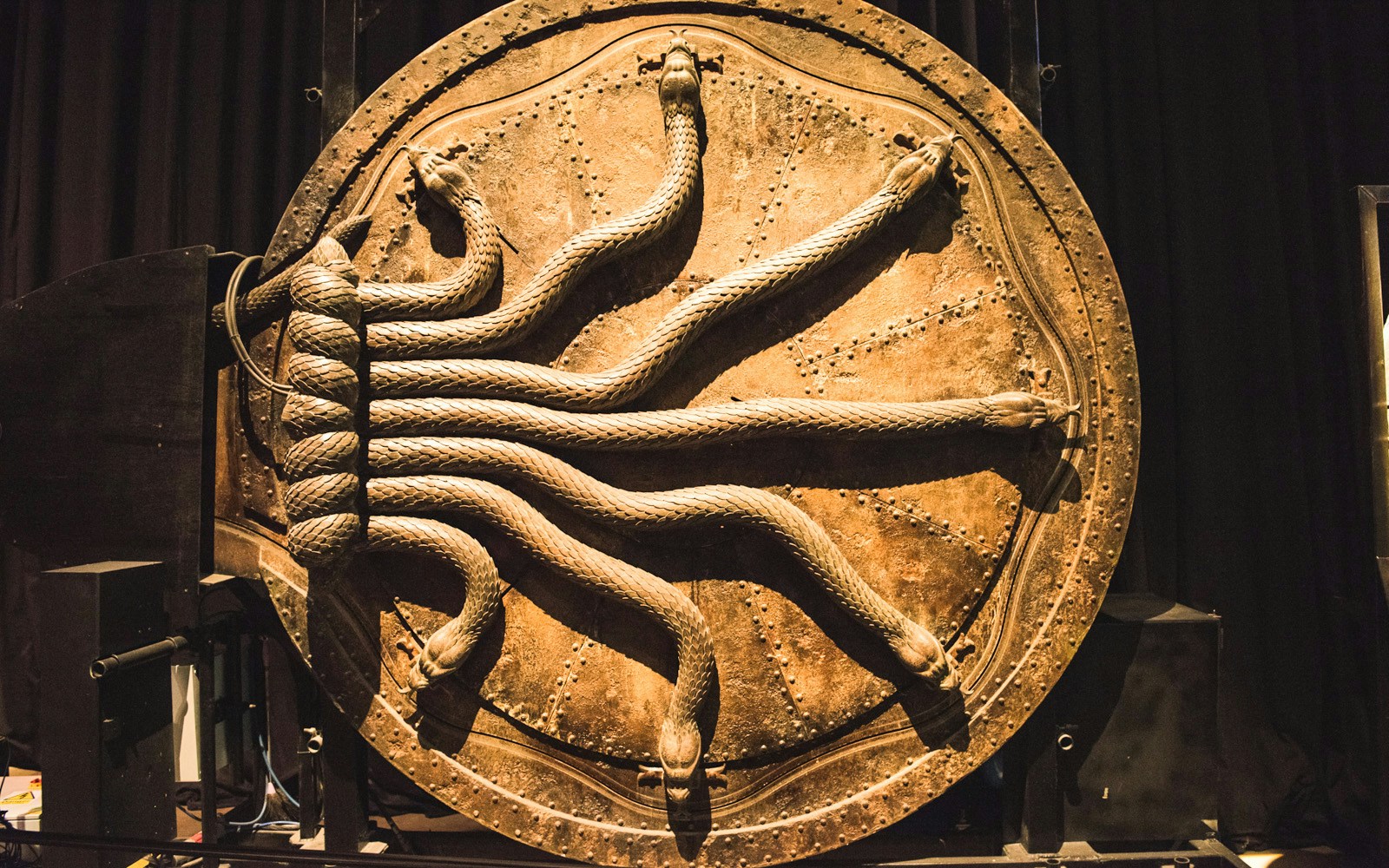 Chamber of Secrets door with snake design at Harry Potter Studio Shop.