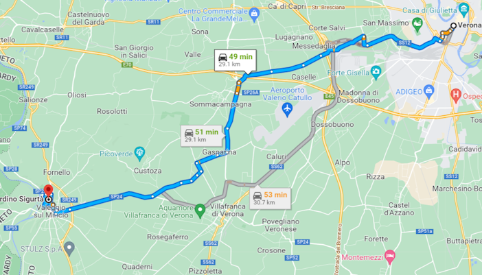 Parco Sigurtà location car