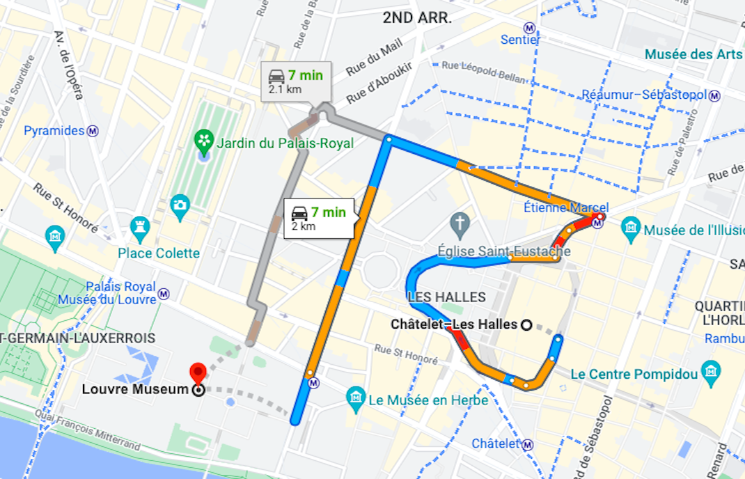 Localização do Museu do Louvre