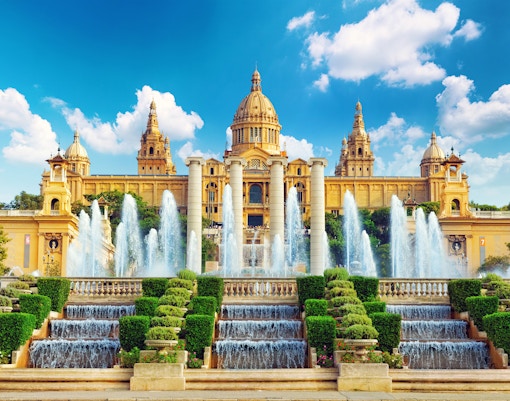 Visitors at the National Art Museum of Catalonia, part of the Barcelona All Inclusive Card experience.