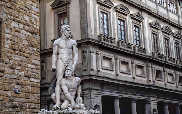 Statue of Hercules and Cacus in Piazza della Signoria, Florence, Italy.