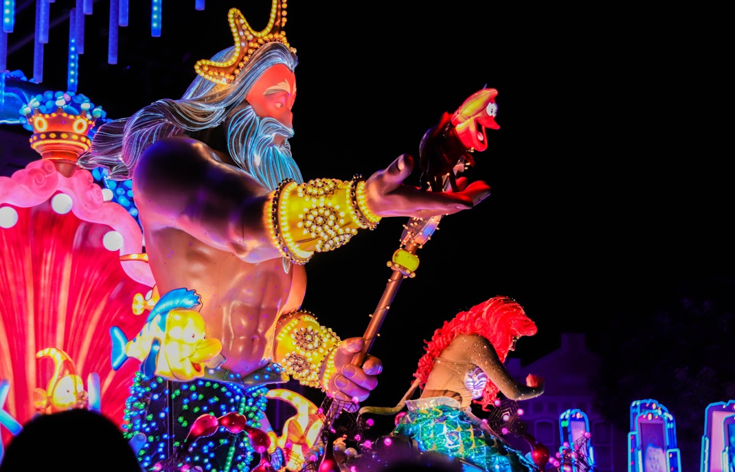 Disneyland Paris at night