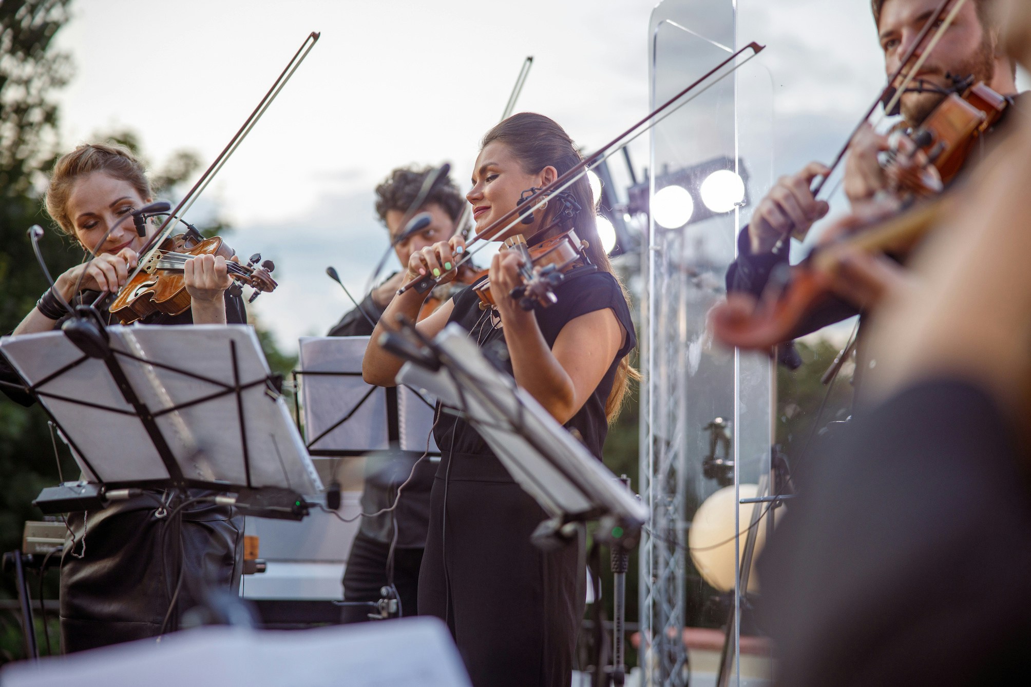 classical music performance in the streets of Salzburg