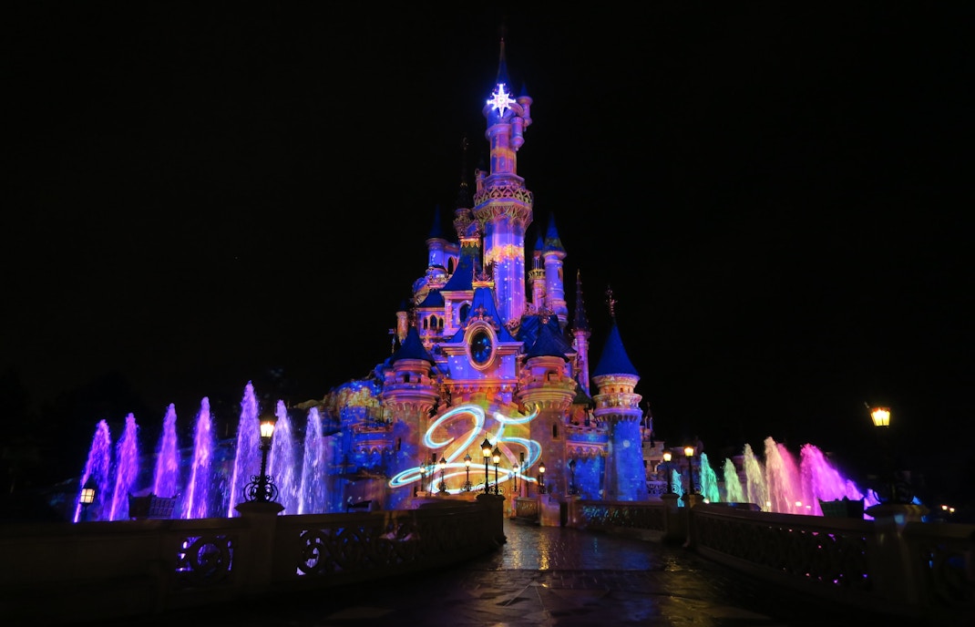 Disneyland Paris at night