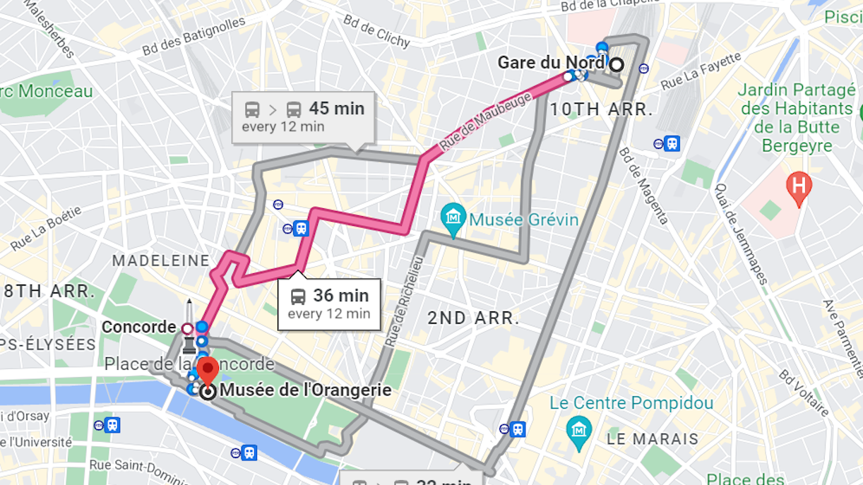 comment aller au musee de l orangerie