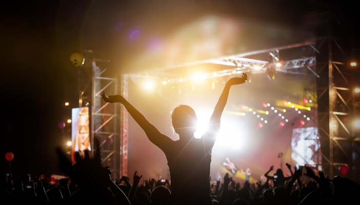 Crowd celebrating at Techno Parade in Paris