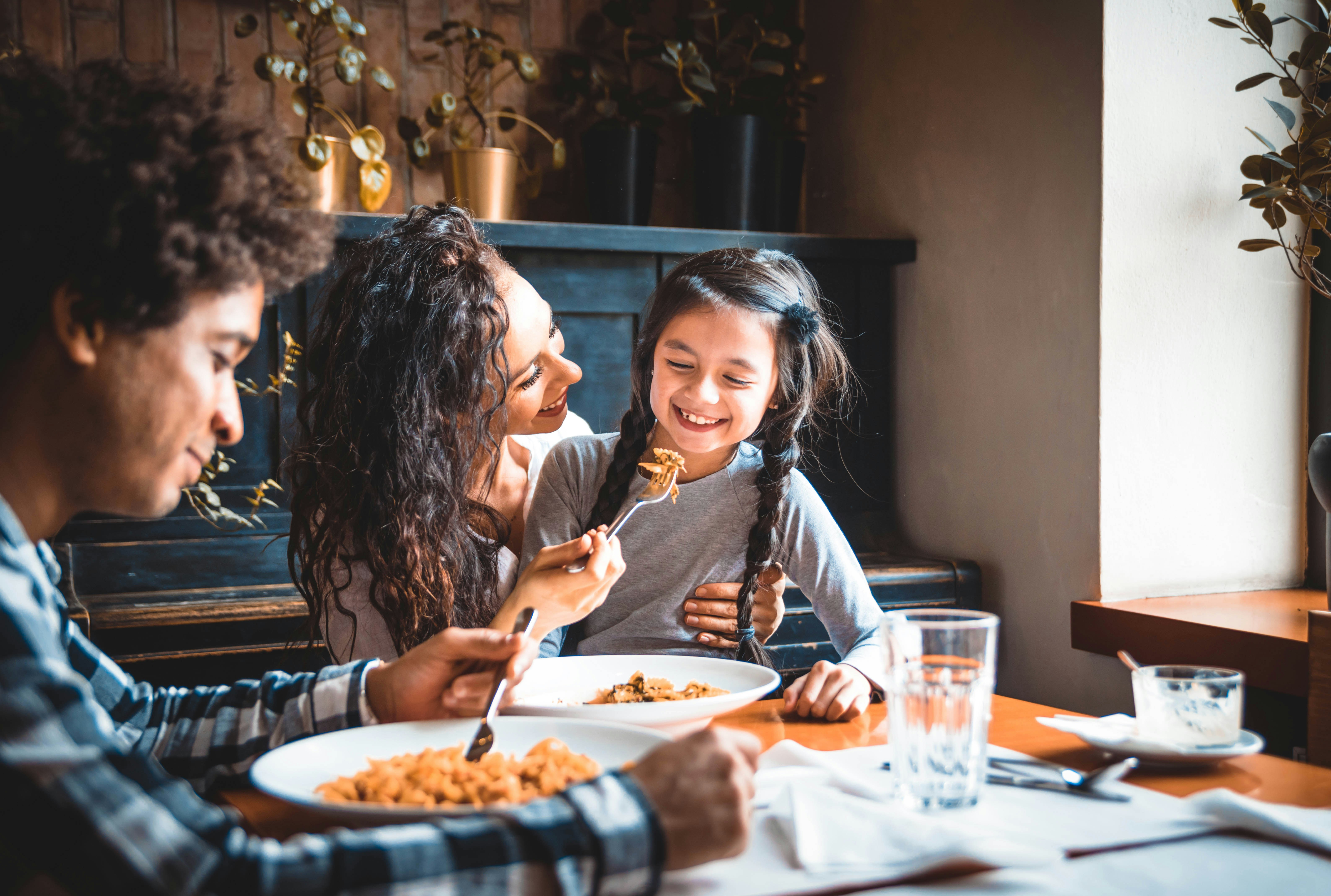 Family enjoying a meal