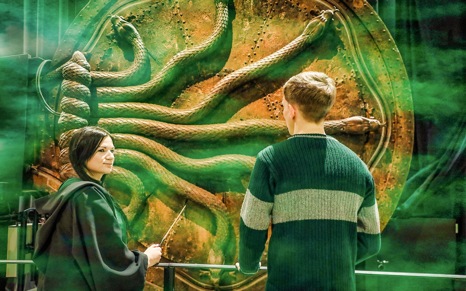 Basilisk model at Harry Potter Studio, London.