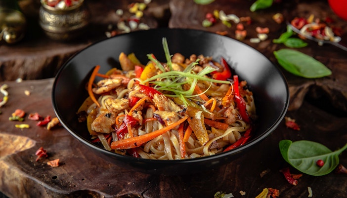 Thai restaurant serving buffet spread