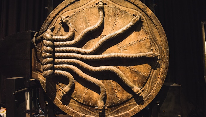 Harry Potter Studio Tours entrance with visitors in London.