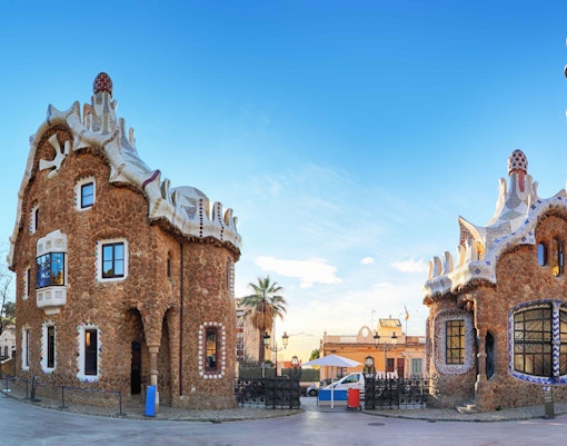Gaudi House Museum in Park Guell, Barcelona, showcasing unique architecture.