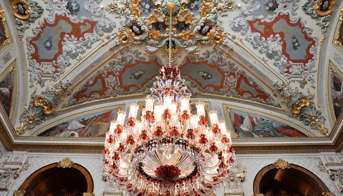 Red Room Inside Dolmabahce Palace