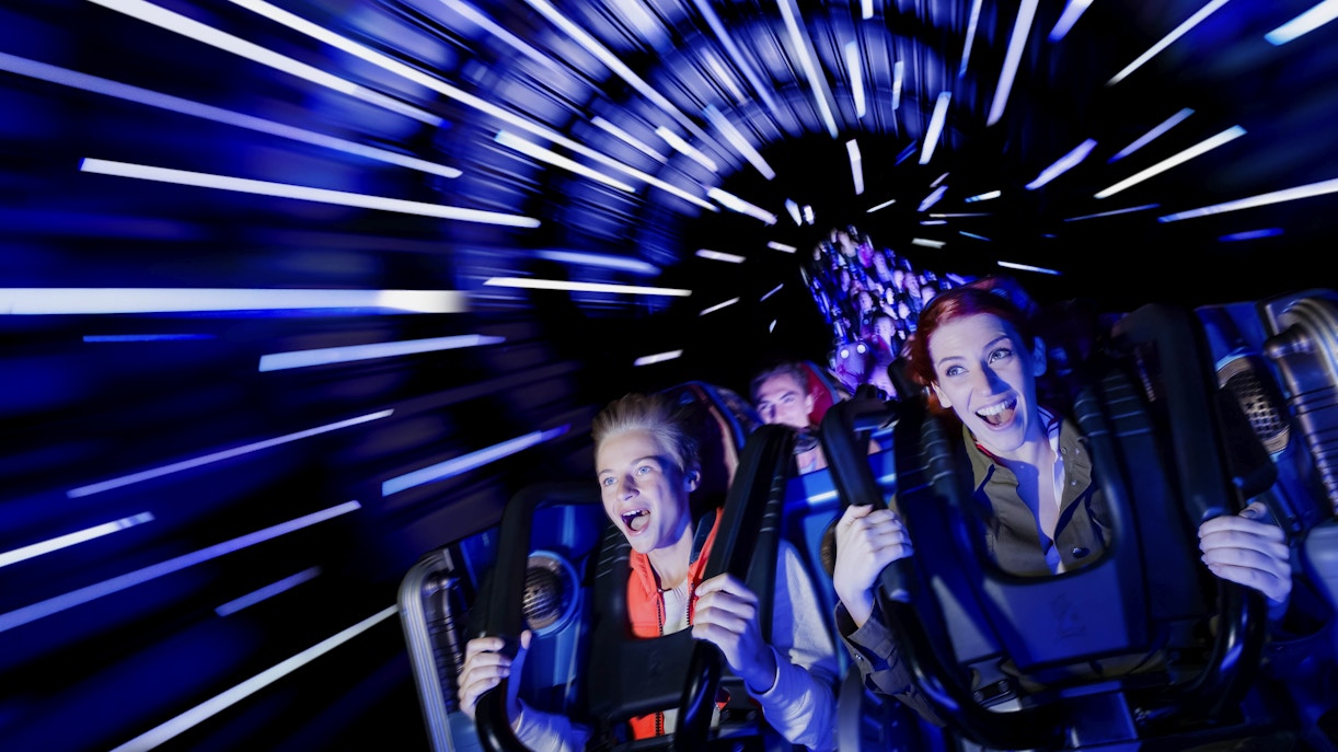 Hyperspace Mountain ride at Disneyland Paris, part of a 2-day itinerary.
