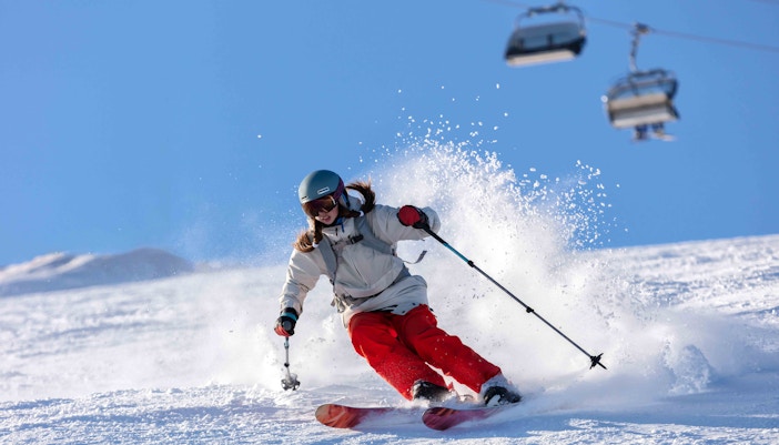 skiing on slope 9b