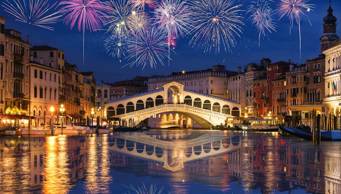 New Year in Venice - Brilliant Fireworks Display