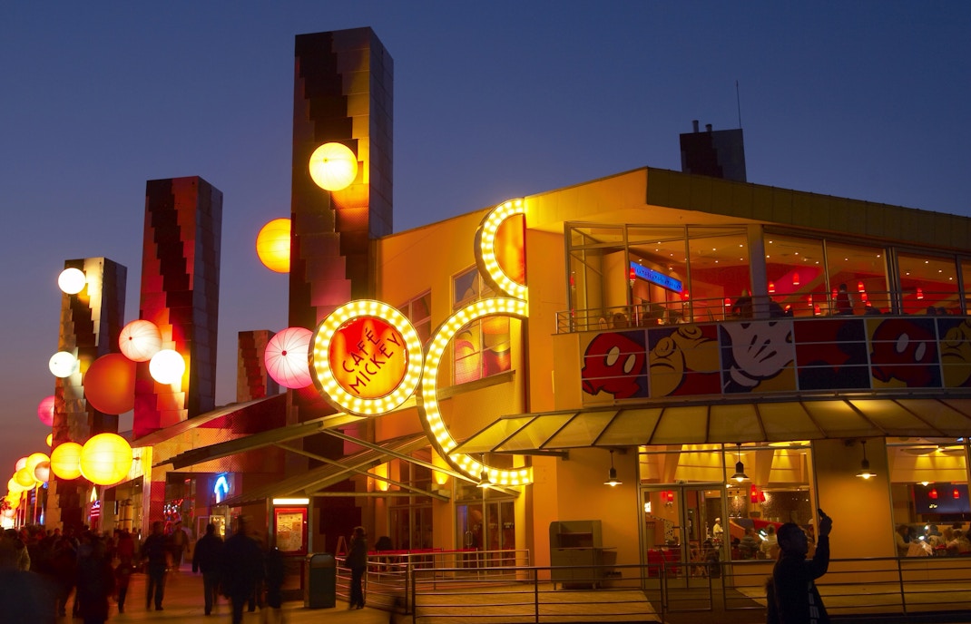 Disneyland Paris at night