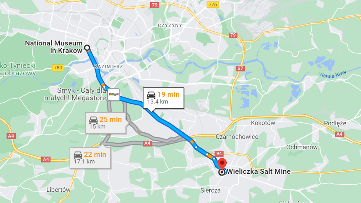 Salzbergwerk Wieliczka Anfahrt