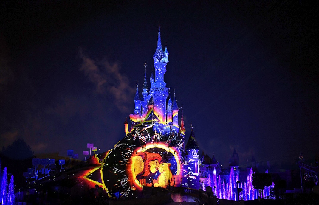 Disneyland Paris at night