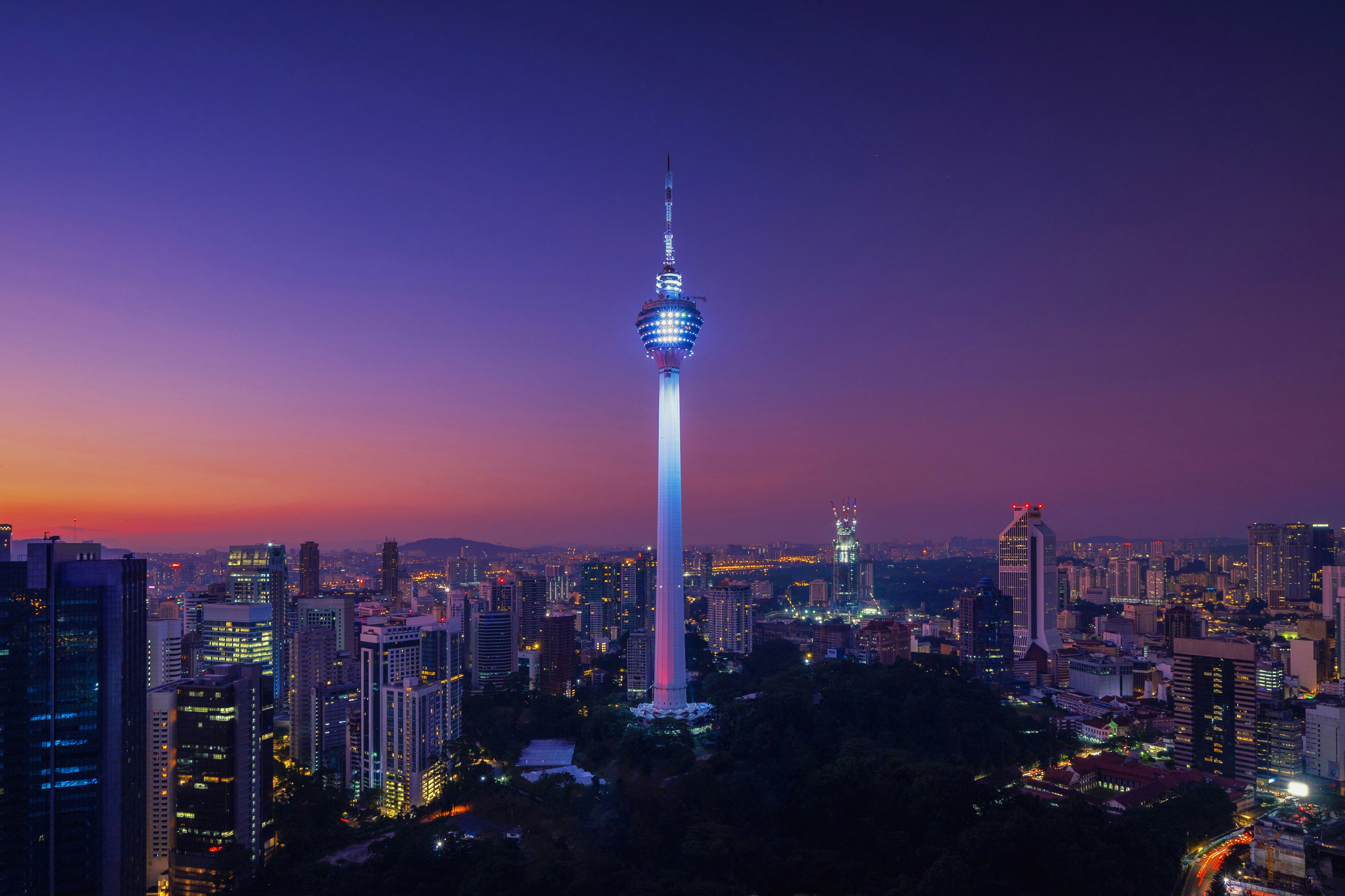 KL Tower at night