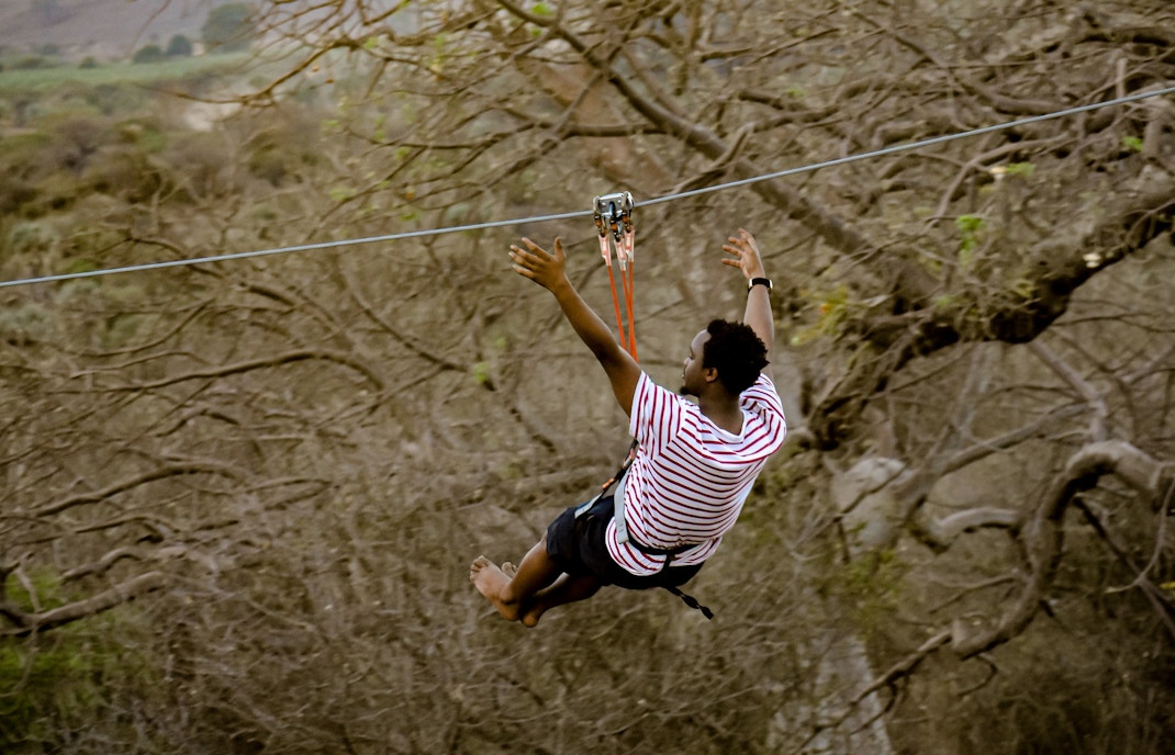Ziplining at Gatorland