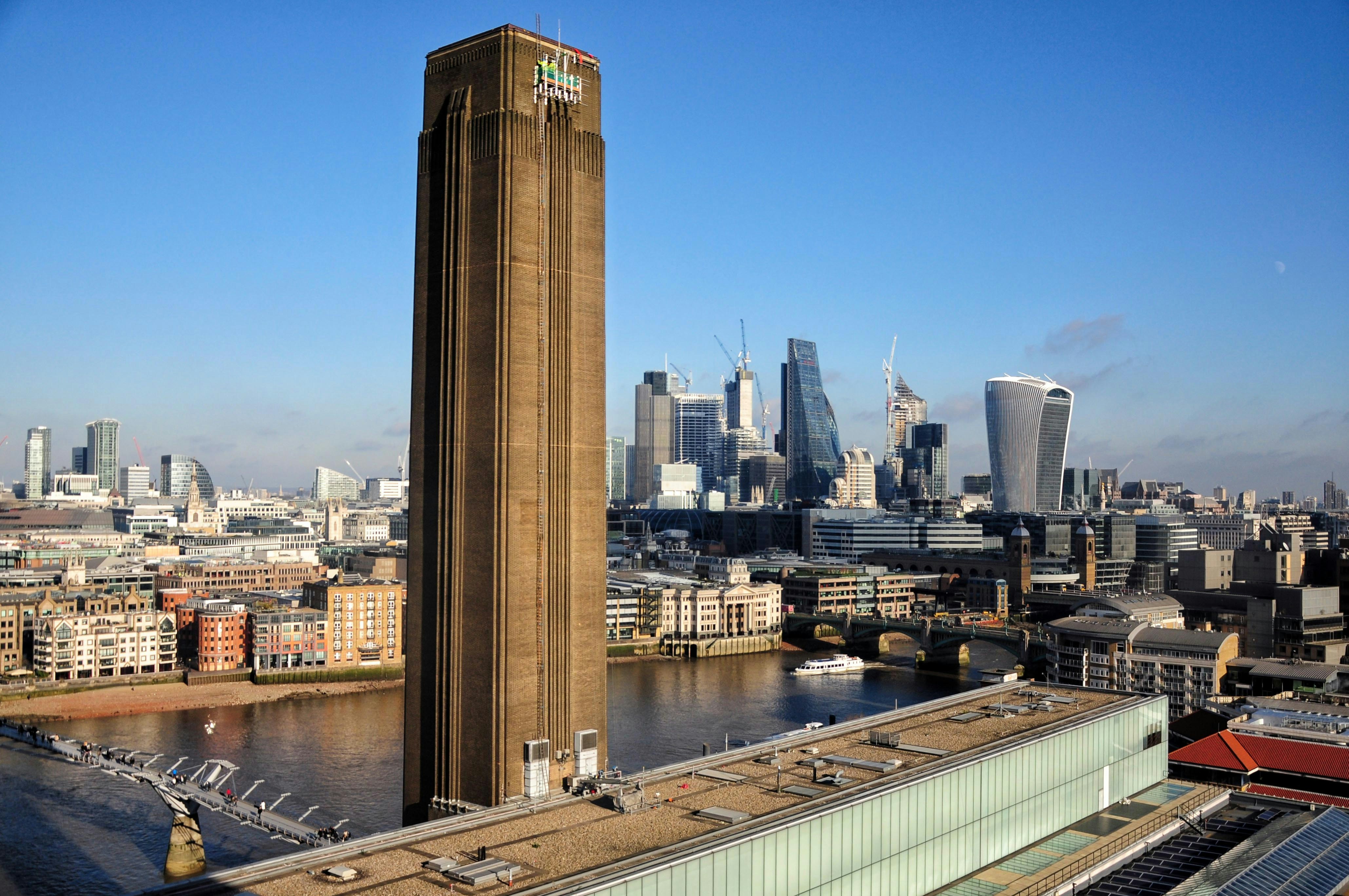 Tate Modern museum exterior in London along the River Thames.