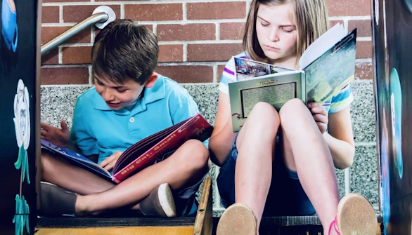 Children reading books