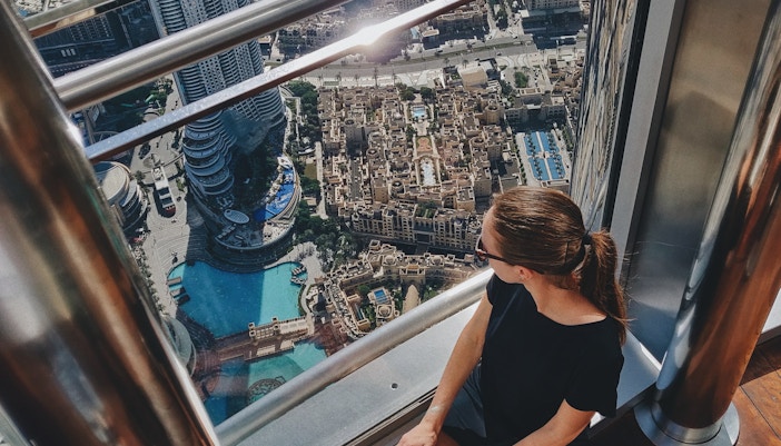 burj khalifa at the top sky