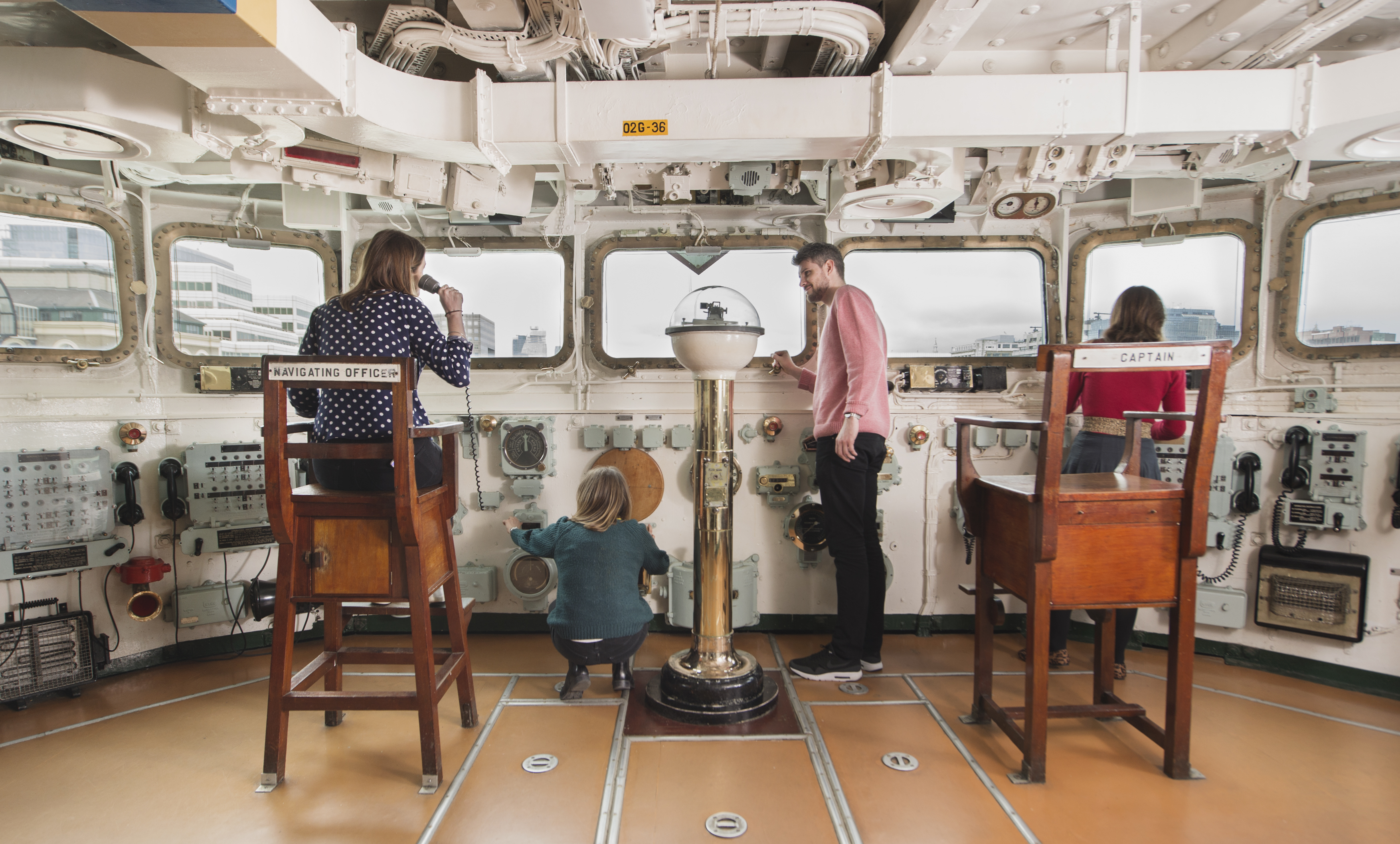 Captains chair in HMS Belfast