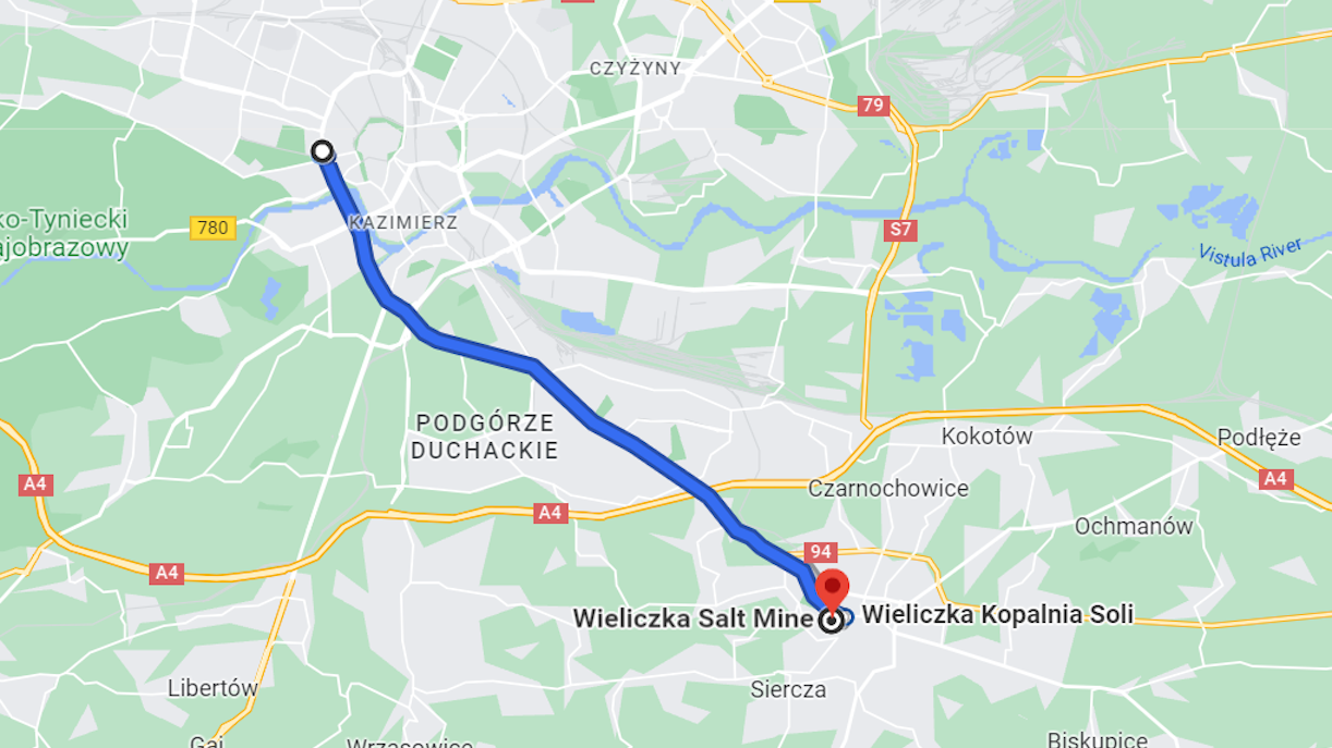 Salzbergwerk Wieliczka Anfahrt