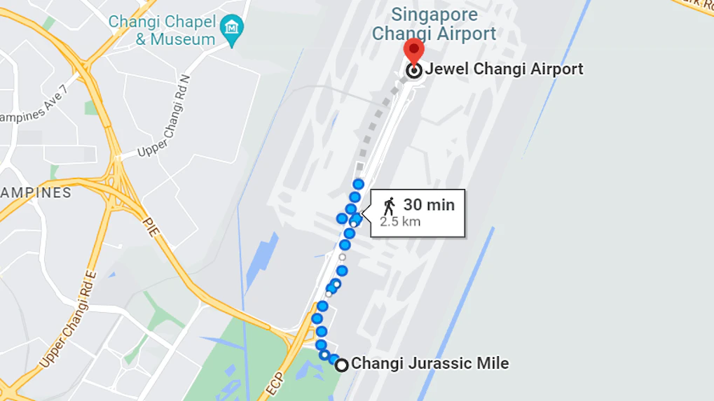getting to jewel changi location