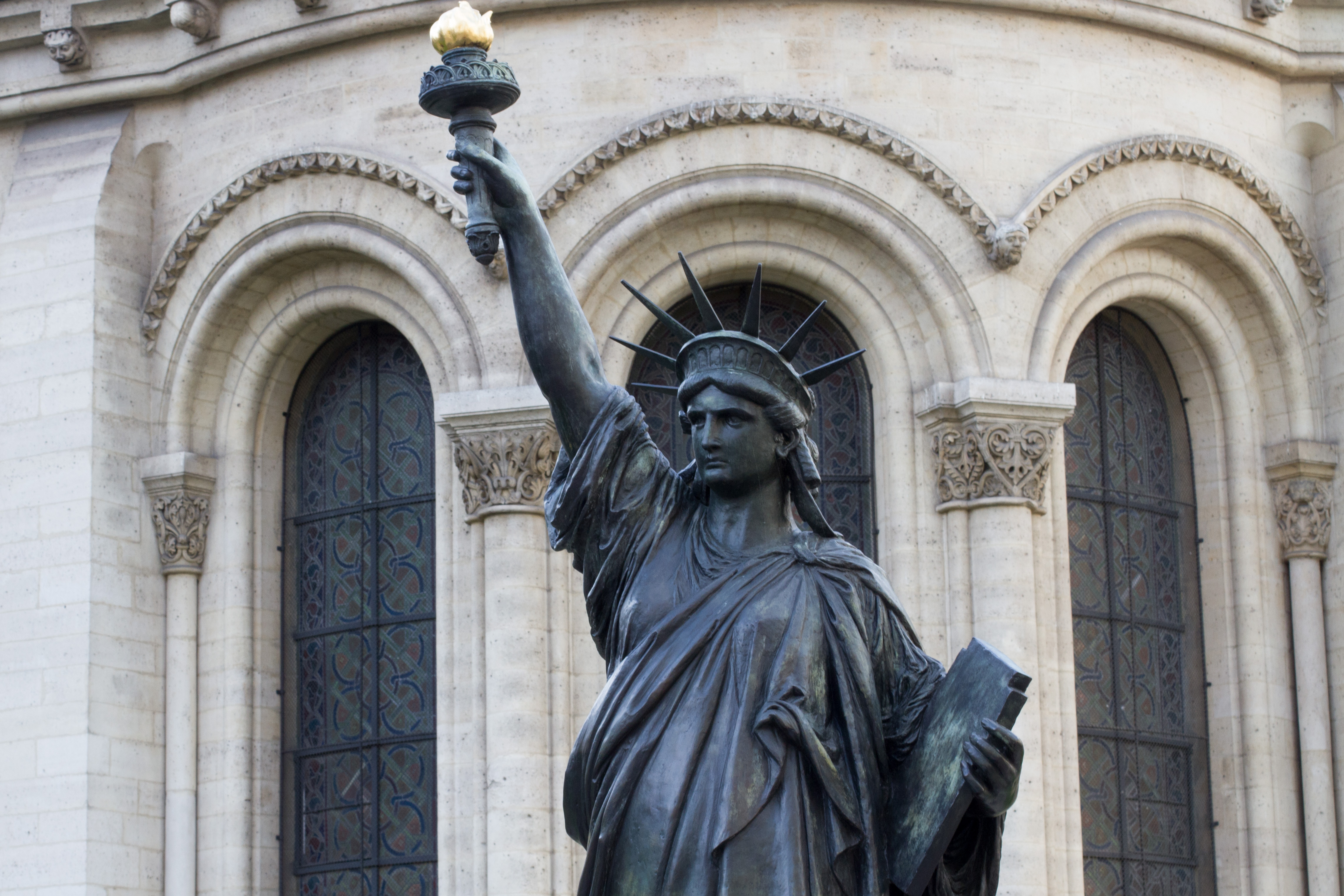 Statue of Liberty replica at Musée des Arts et Métiers, Paris.