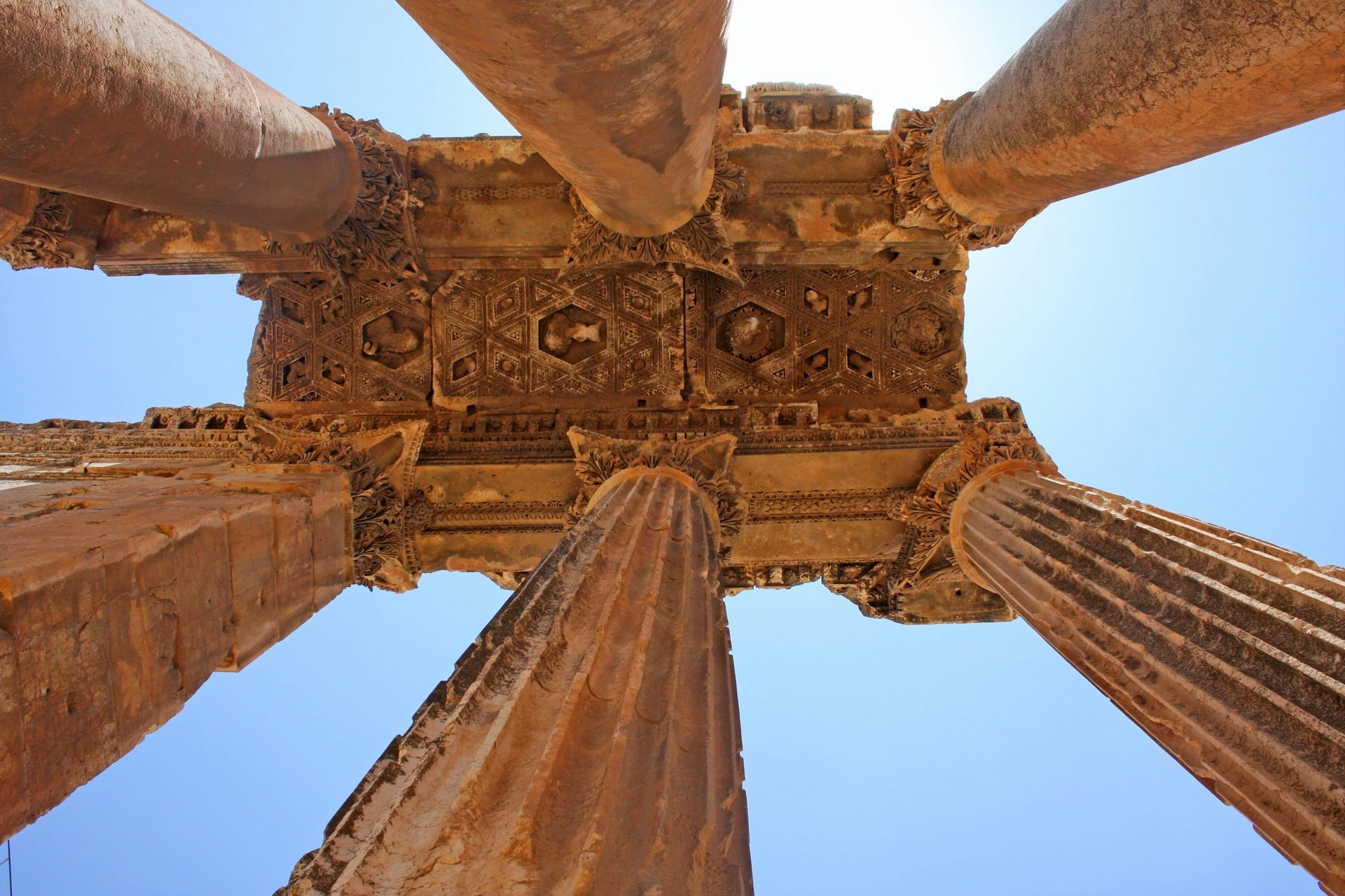 The Doric columns and architecture of the Temple of Poseidon Sounion