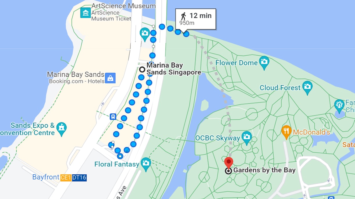 gardens by the bay location directions