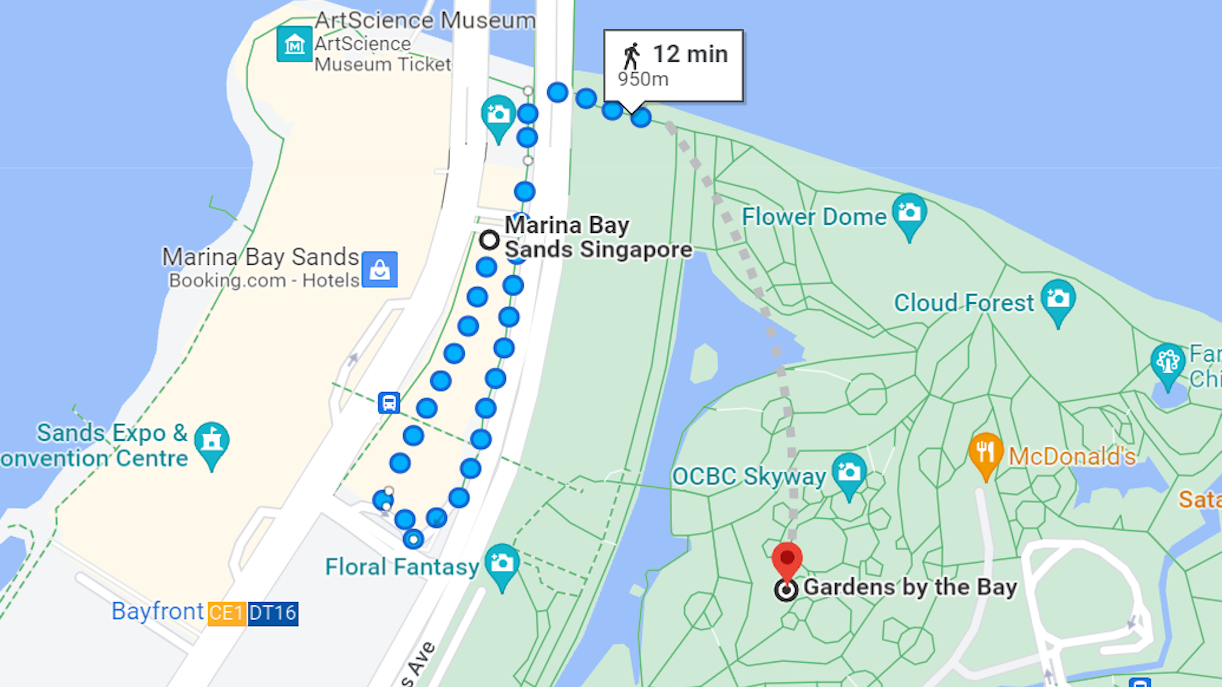 gardens by the bay location directions
