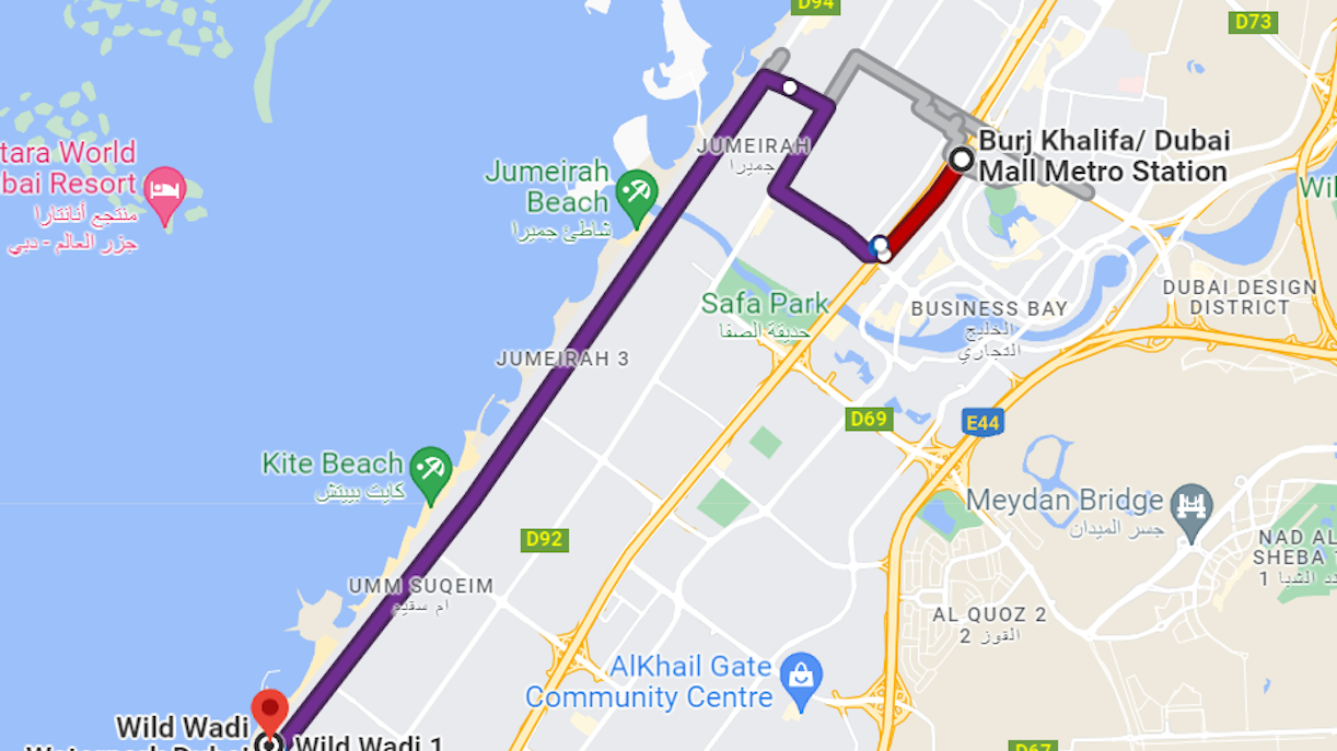 wild wadi location directions
