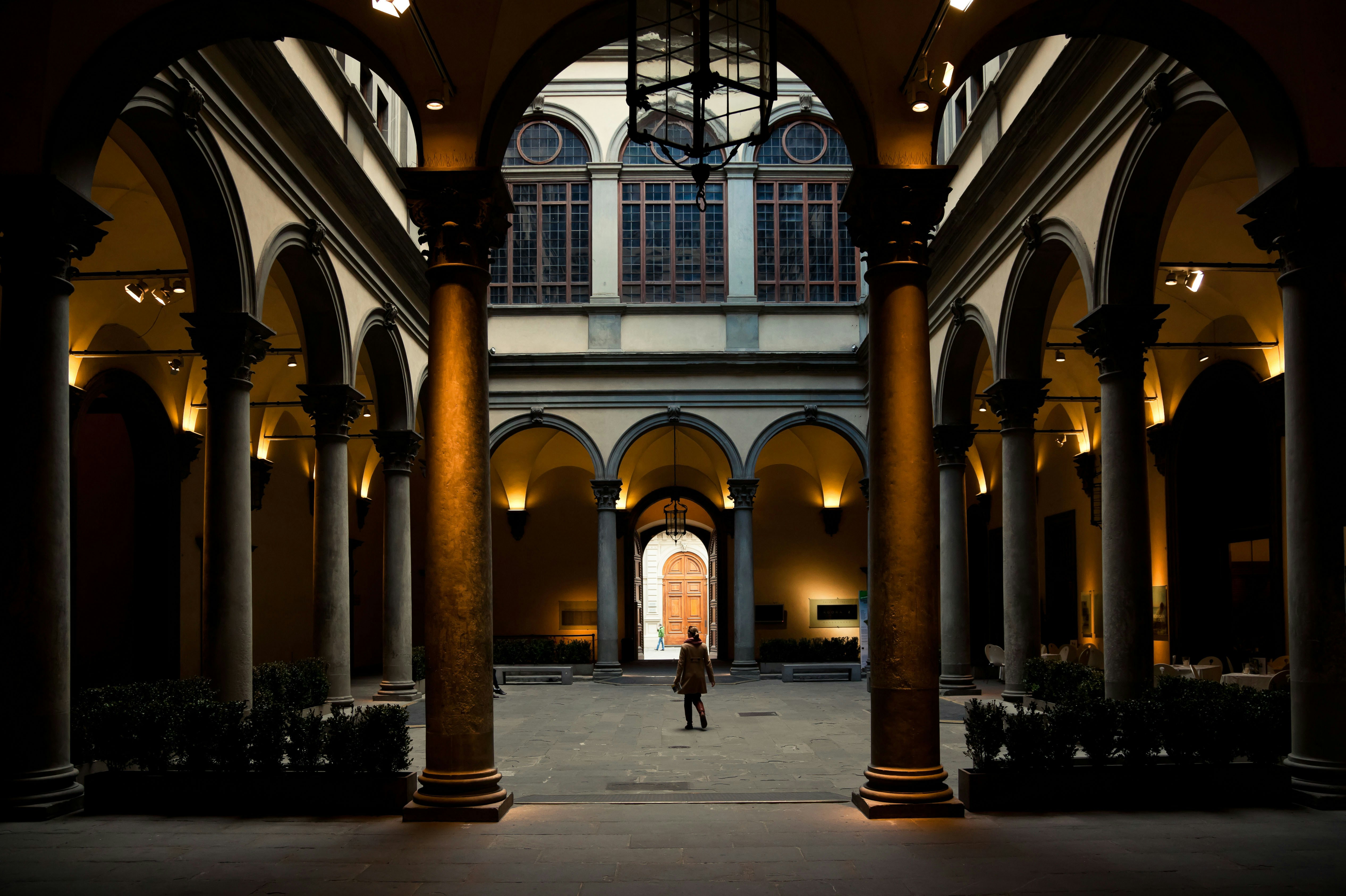 Strozzi Palace exterior with Renaissance architecture in Florence, Italy.