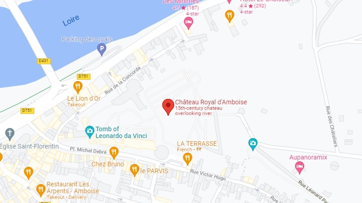 Castello di Amboise biglietti mappa