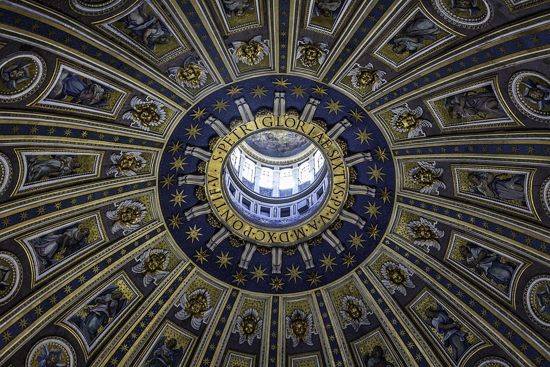 St. Peter's Basilica’s dome Latin inscription