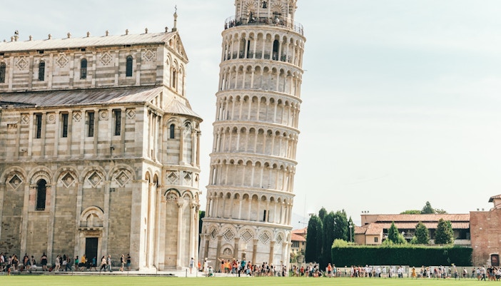 Leaning tower of pisa window