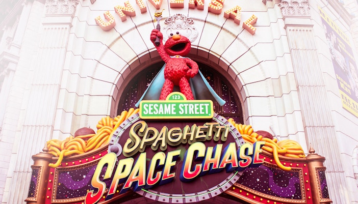 Poster of Sesame Street Spaghetti Space Chase.