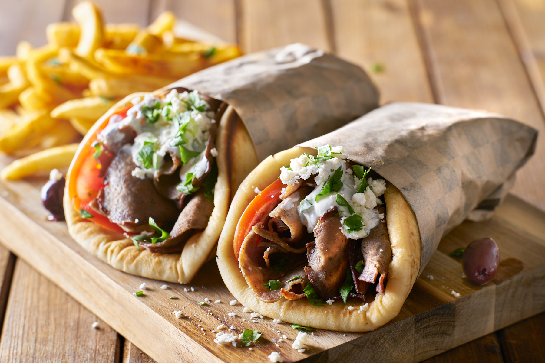 London street food Gyros and Wraps