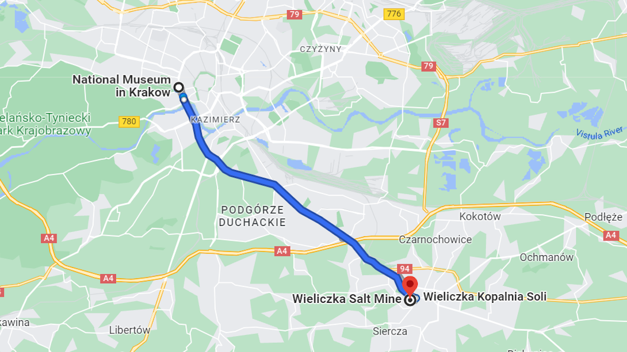 Salzbergwerk Wieliczka Anfahrt