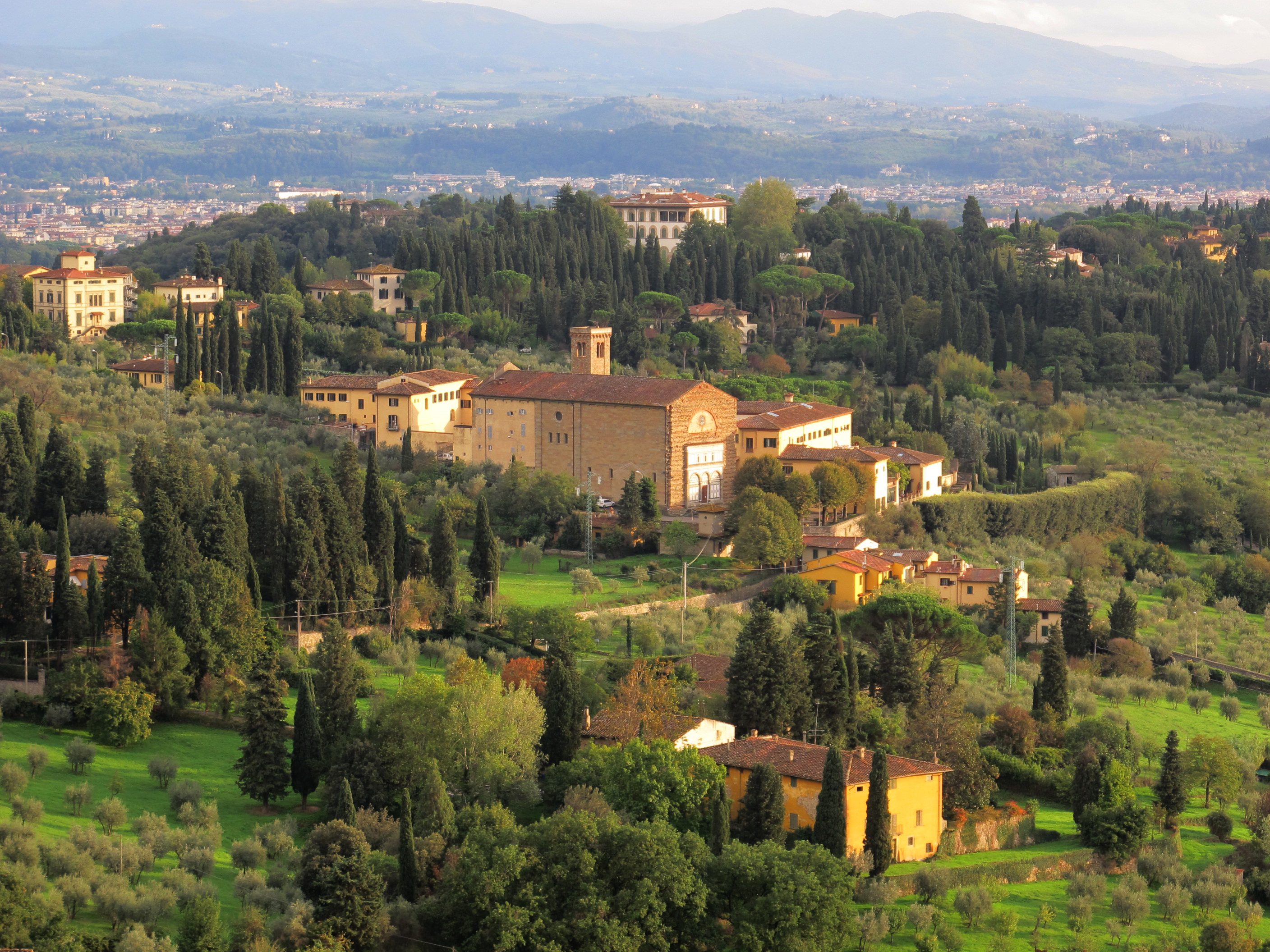 Open-air theater at Estate Fiesolana, Fiesole, Italy, with ancient stone seating and stage.