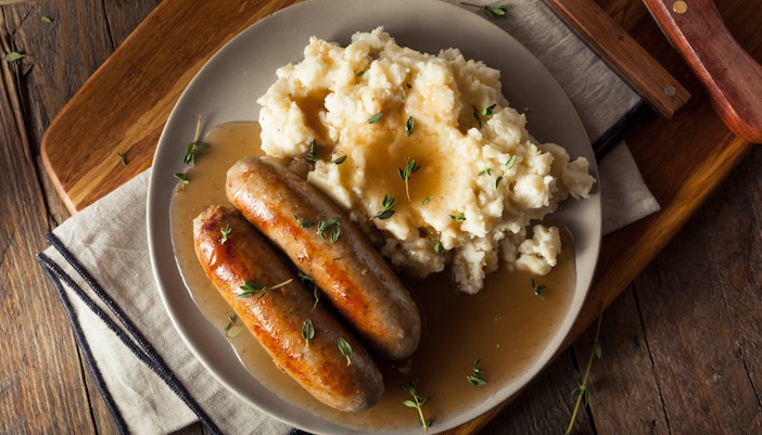 London street food Bangers and Mash