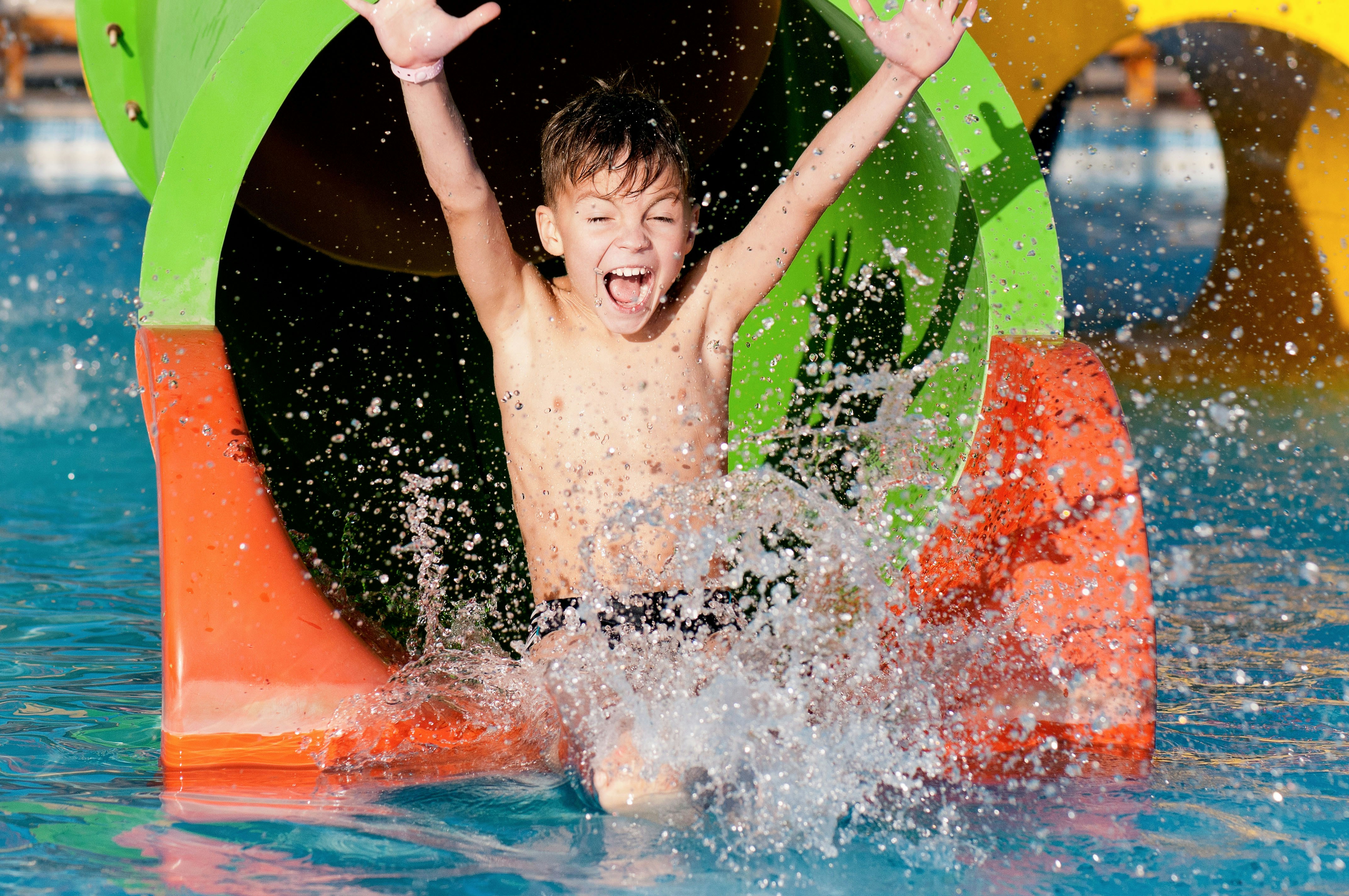 ESCAPE Penang waterpark with colorful slides and poolswaterpark with colorful slides and pools in Malaysia.